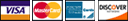 We accept Visa, MasterCard, American Express, and Discover.
